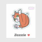 Katzenaufkleber reinigen aufkleber (Blatt)