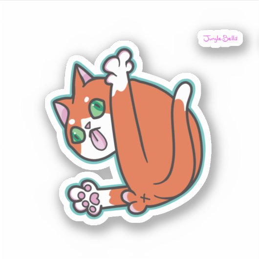 Katzenaufkleber reinigen aufkleber (Vorderseite)