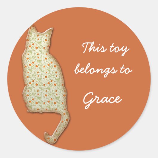 Katzenaufkleber Runder Aufkleber (Vorderseite)