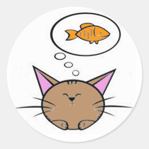 Katzenaufkleber Runder Aufkleber