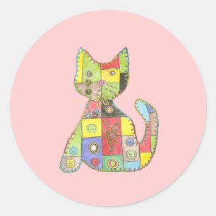 Katzenaufkleber Runder Aufkleber