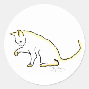 Katzenaufkleber Runder Aufkleber