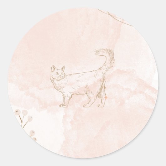 Katzenaufkleber Runder Aufkleber (Vorderseite)