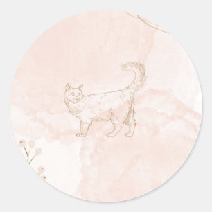 Katzenaufkleber Runder Aufkleber