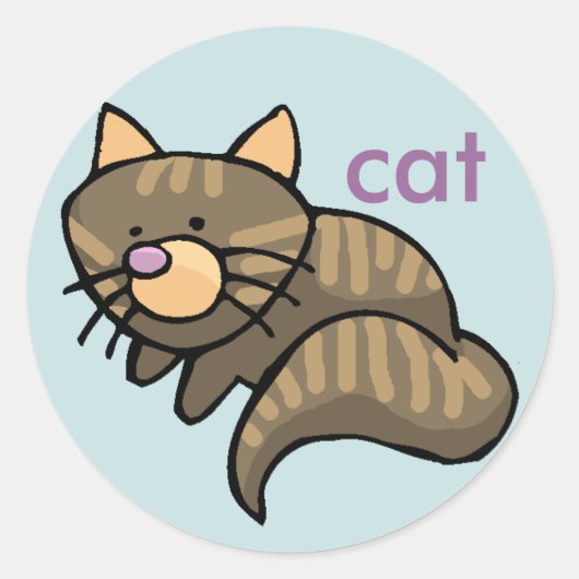 Katzenaufkleber Runder Aufkleber (Vorderseite)