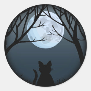 Katzenaufkleber Spaß Halloween Katzenaufkleber Kat Runder Aufkleber