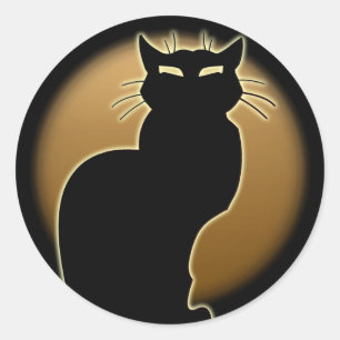 Katzenaufkleber Spaß Halloween Katzenaufkleber Kat Runder Aufkleber