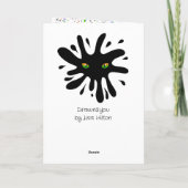 Katzenaugen, die ein schwarzes Loch ausblenden Karte (Rückseite)