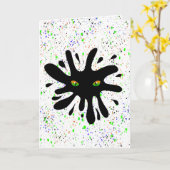 Katzenaugen, die ein schwarzes Loch ausblenden Karte (Gelbe Blume)