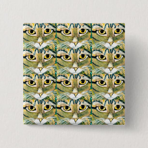 ~Katzenaugen haben es ~ Square Abzeichen Button