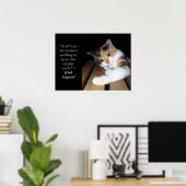 Katzenaugen in eine andere Welt Poster (Heimbüro)