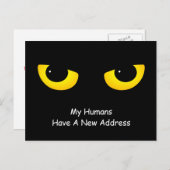 Katzenaugen Meine Leute haben eine neue Adresse Ankündigungspostkarte (Vorne/Hinten)