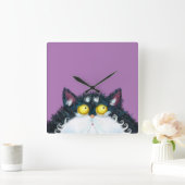 Katzenaugen mit großer Uhr (Zuhause)