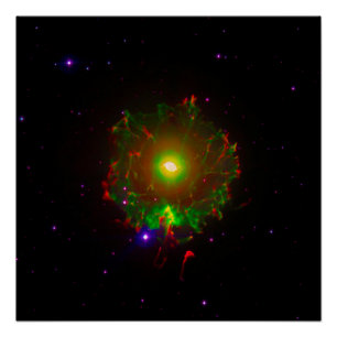 Katzenaugen-Nebel oder NGC 6543 Farbbild Poster