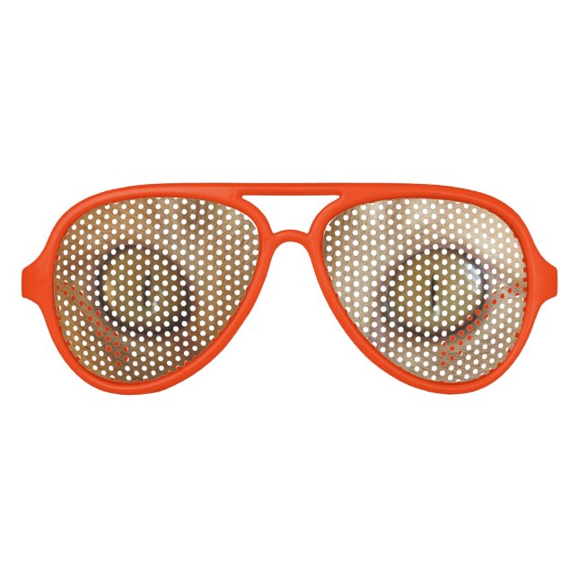 Katzenaugen-Orange Sonnenbrille (Vorderseite)