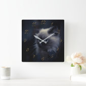 Katzenaugen Quadratische Wanduhr (Zuhause)