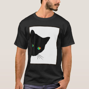 Katzenaugen, Rainbow Black Cat T T-Shirt