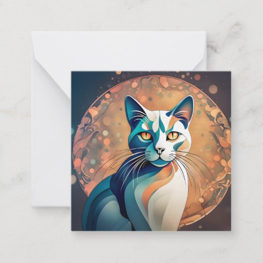 Katzenaugen schauen dich an mitteilungskarte (Vorderseite)