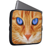 Katzenaugen Tiger Makrele Rote Katze Laptopschutzhülle (Vorne Rechts)