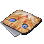 Katzenaugen Tiger Makrele Rote Katze Laptopschutzhülle (Vorne Knopf)