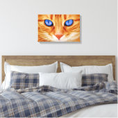 Katzenaugen Tiger Makrele Rote Katze Leinwanddruck (Insitu (Schlafzimmer))