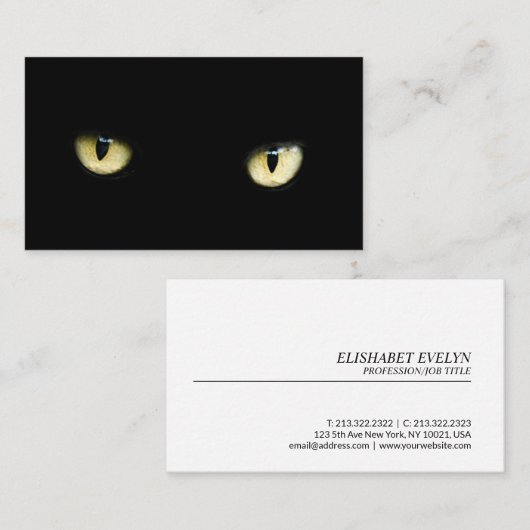 Katzenaugen Visitenkarte (Vorne/Hinten)