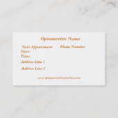 Katzenaugenkarte Terminkarte (Rückseite)