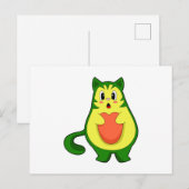 Katzenavocado Postkarte (Vorne/Hinten)