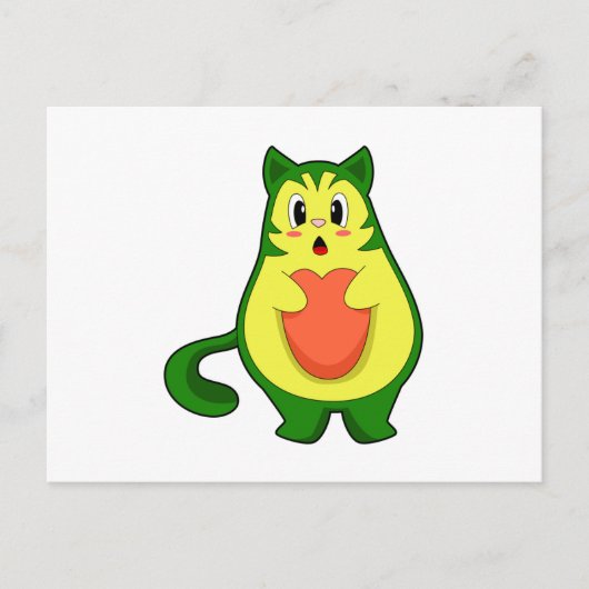 Katzenavocado Postkarte (Vorderseite)