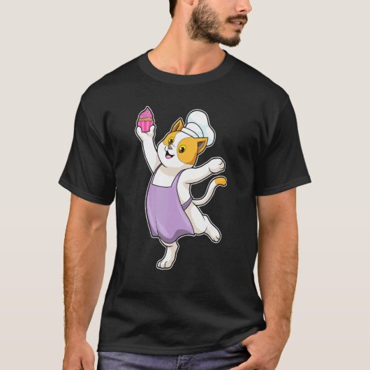 Katzenbäcker-Muffin-Kochmütze T-Shirt (Vorderseite)