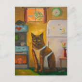 Katzenbackmuffin in der Hütte Küche Postkarte (Vorderseite)