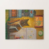Katzenbackmuffin in der Hütte Küche Puzzle (Horizontal)