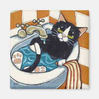 Katzenbäder in der Sink-Illustration