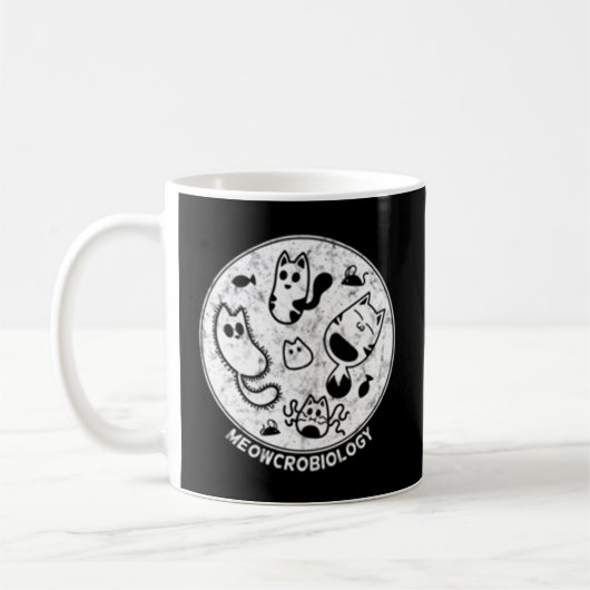 Katzenbakterien-Mikrobiologie Meowc Kaffeetasse (Links)