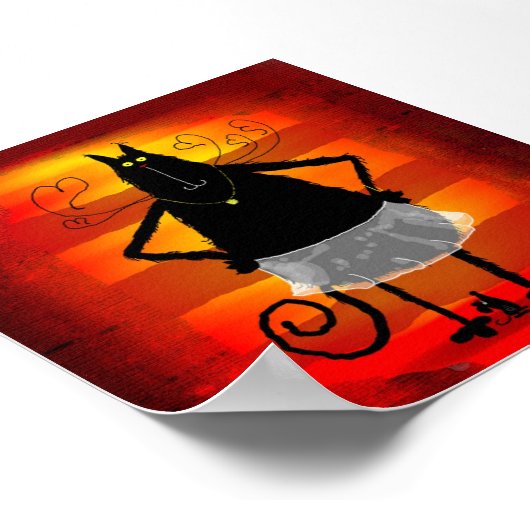 Katzenballerina Poster (Ecke)