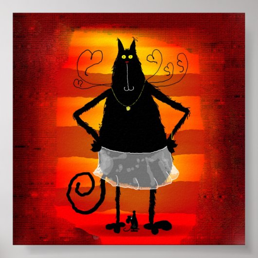 Katzenballerina Poster (Vorne)