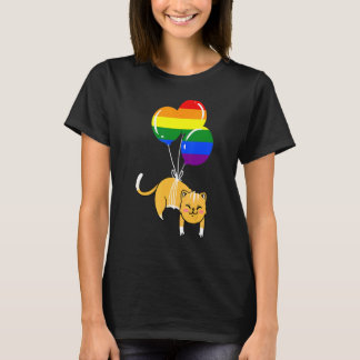 Katzenballon Gay Pride T-Shirt