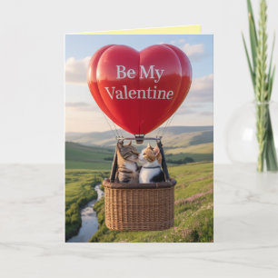 Katzenballon Valentinstagskarte Feiertagskarte