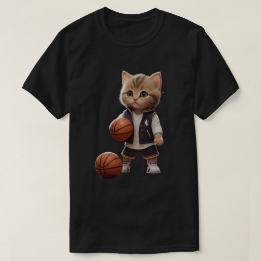 Katzenbasketball T-Shirt (Design vorne)