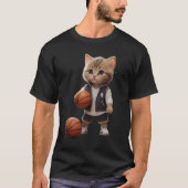 Katzenbasketball T-Shirt (Vorderseite)