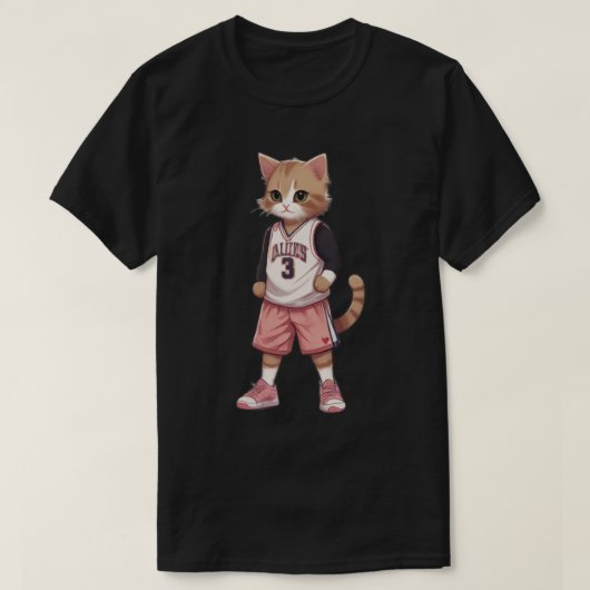 Katzenbasketball T-Shirt (Design vorne)