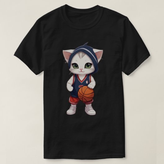 Katzenbasketball T-Shirt (Design vorne)