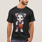 Katzenbasketball T-Shirt (Vorderseite)