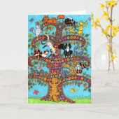 Katzenbaum 2 karte (Gelbe Blume)