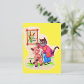 Katzenbaum Postkarte (Stehend Vorderseite)