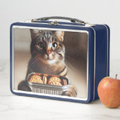 Katzenbecher mit Keksgebäck Metall Brotdose (Beispiel)