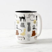 Katzenbecher Zweifarbige Tasse (VorderseiteRechts)