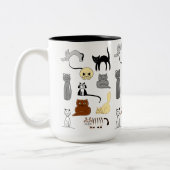 Katzenbecher Zweifarbige Tasse (Links)