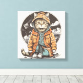 Katzenbegegnung Leinwanddruck (Insitu (Holzboden))