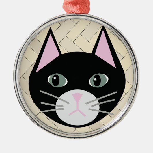 Katzenbeige Ornament Aus Metall (Vorne)